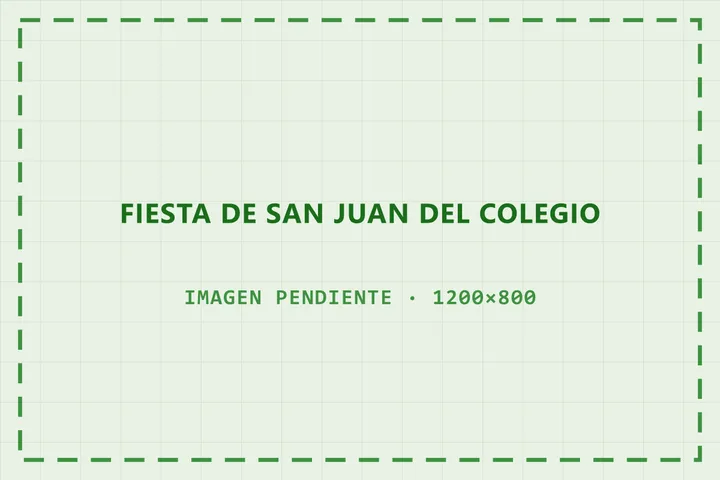 Flyer de la fiesta de San Juan del Colegio, con la fecha y el horario