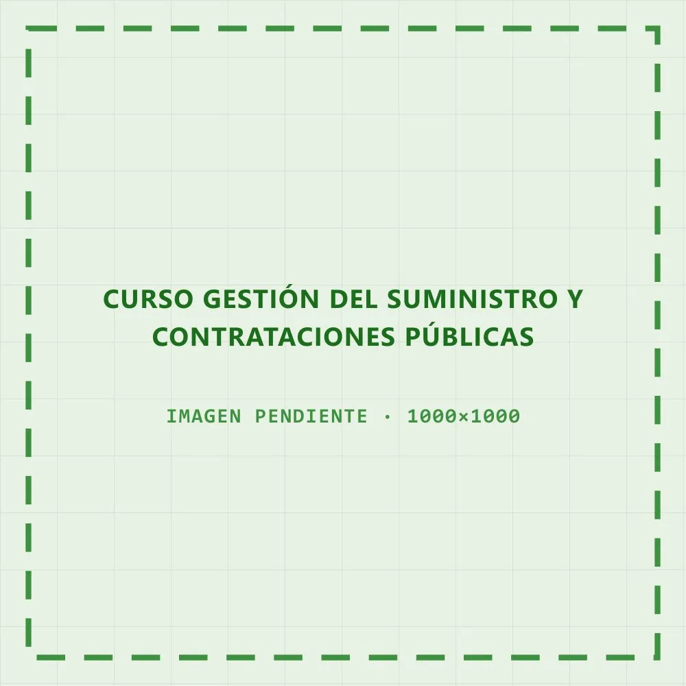 Placa de lanzamiento del curso de Gestión del Suministro y Contrataciones Públicas